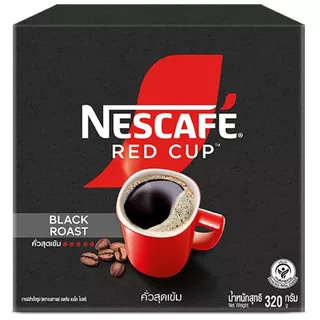เนสกาแฟเรดคัพแบล็คโรสต์กาแฟสำเร็จรูปผสมกาแฟคั่วบดละเอียด 320ก Nescafe RedCup BlackRoast320g [8850124080271 ]