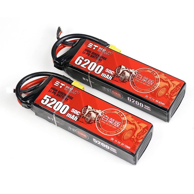 BT BT กะหล่ําปลีรุ่น RC รถไฟฟ้า 5200 6200mAh 50C รุ่นรถแบตเตอรี่ลิเธียม