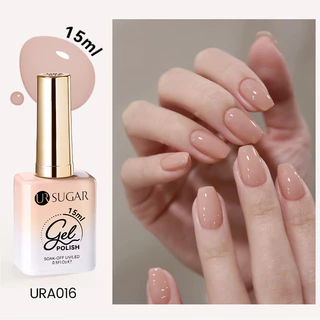 【Local】UR SUGAR 15ml Nude Nail Gel Polish กึ่งถาวรเคลือบเงา Soak Off Nail Art UV LED Gel