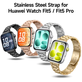 【สาย+เคส】สายสแตนเลสพร้อมเคส TPU เหมาะสําหรับ Huawei Watch Fit 5 5 Pro สายรัดข้อมือ