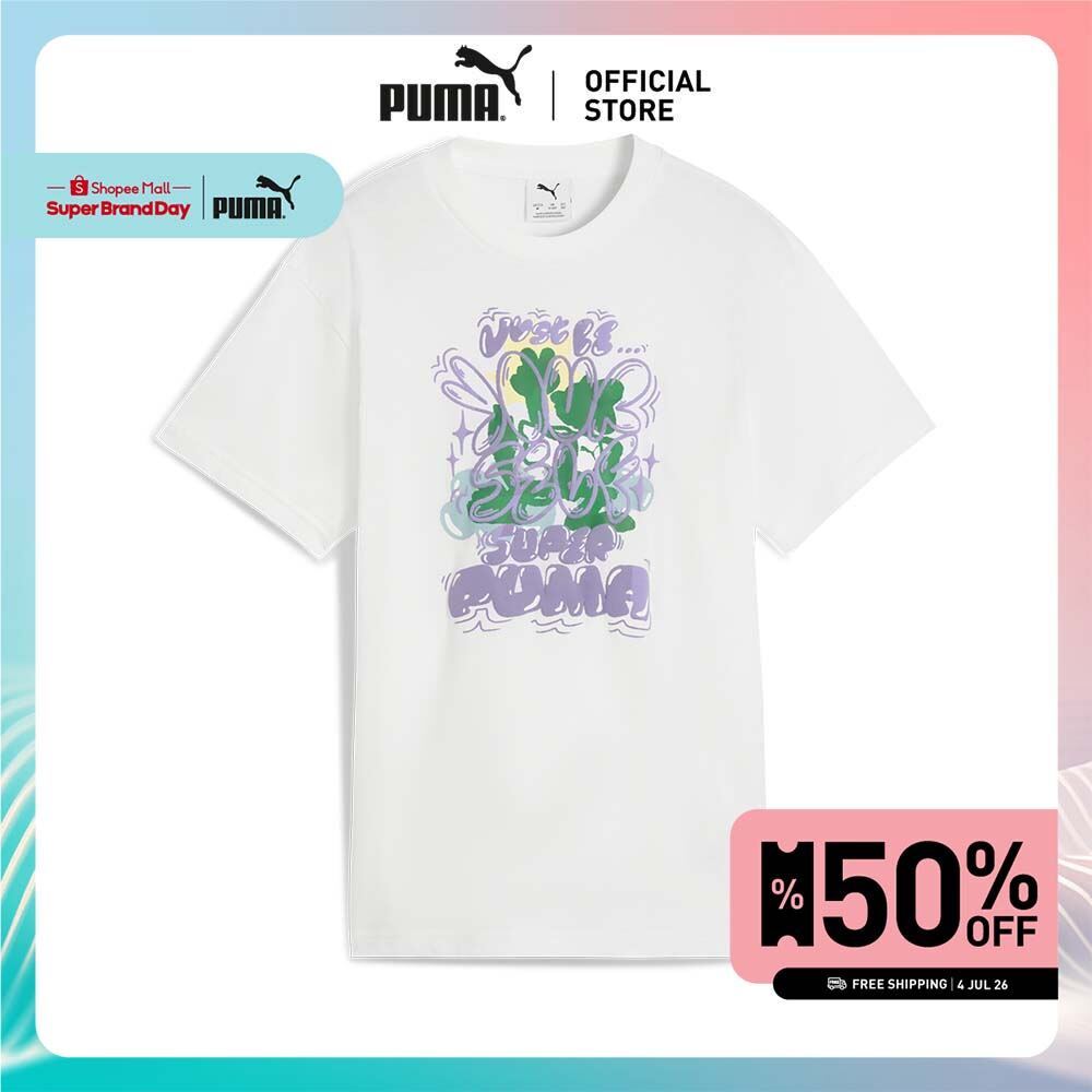 PUMA Kids Graphic Super PUMA Tee Youth สีขาว - 63222902