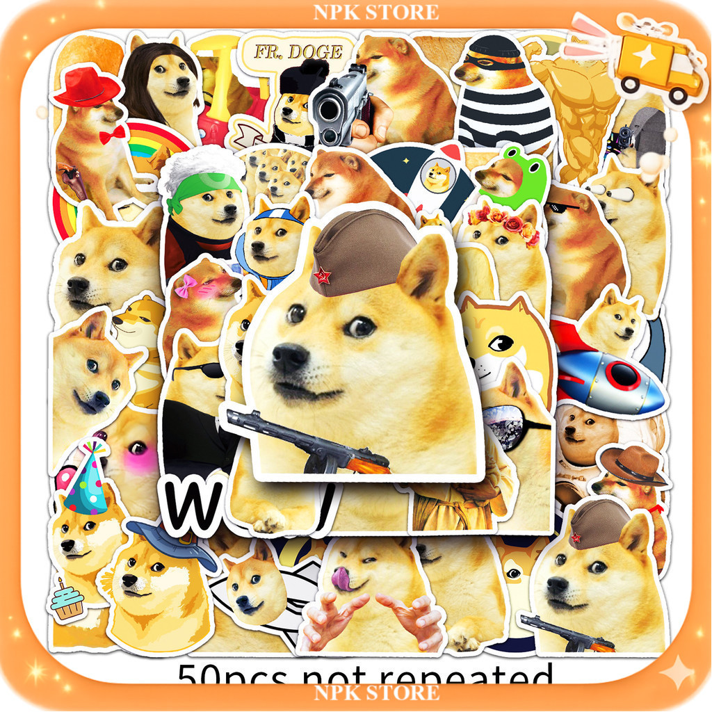🔥🇹🇭พร้อมส่ง🇹🇭🔥 50แบบ สติกเกอร์ เหรียญ โดชคอยน์ doge coin Crypto cartoon sticker