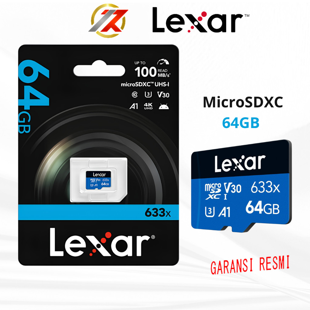 LEXAR 633X 64GB microSDXC 100/Mbs l Lexar Microsd ประสิทธิภาพสูง 633x ถึง 100Mb/s หน่วยความจํา 64 GB