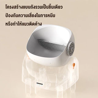 ห้องน้ำแมวอัตโนมัติ 80L ห้องน้ำแมวอัจฉริยะ open-top ฆ่าเชื้อด้วยรังสีUV ห้องน้ำแมวอัต ห้องน้ำเเมวแบบอัตโนมัติ ใช้แอพได้