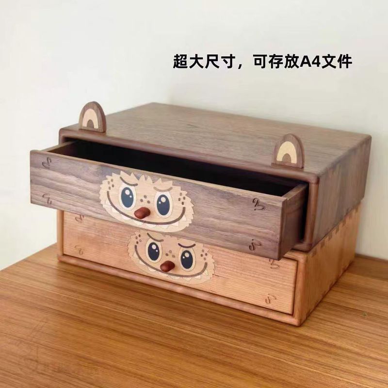Mori Series Log Desktop Storage Box High-value Household Dresser Jewelry กล่องเก็บเครื่องสําอาง