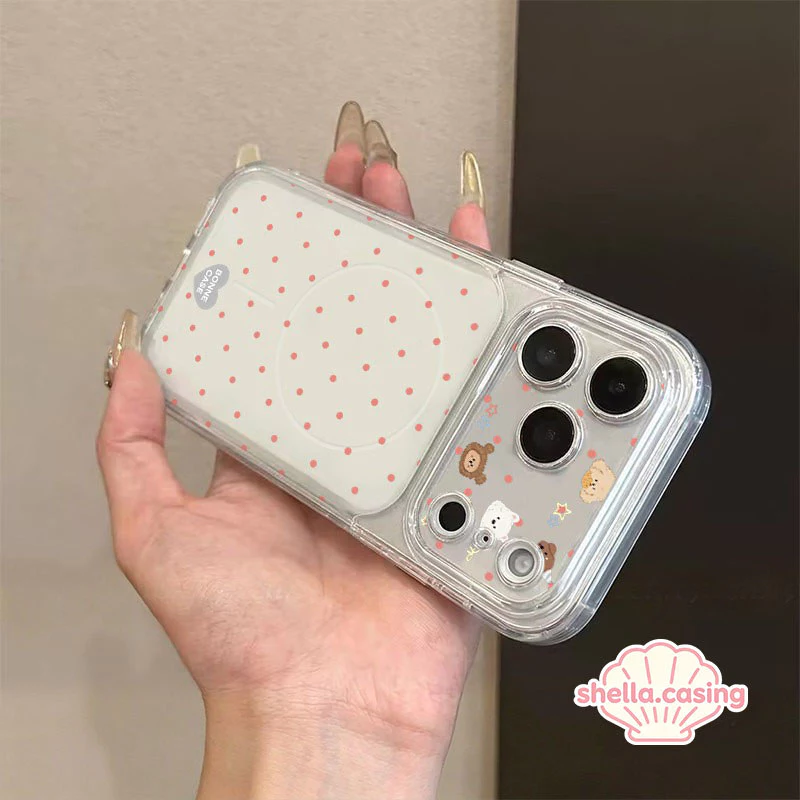 เคสโทรศัพท์ป้องกันตกหมีเท็ดดี้น่ารักหนึ่งตัว เคสไอโฟน16 เหมาะสำหรับ IPhone 12 11 17 15 14 13 Pro MAX 15 Plus Air