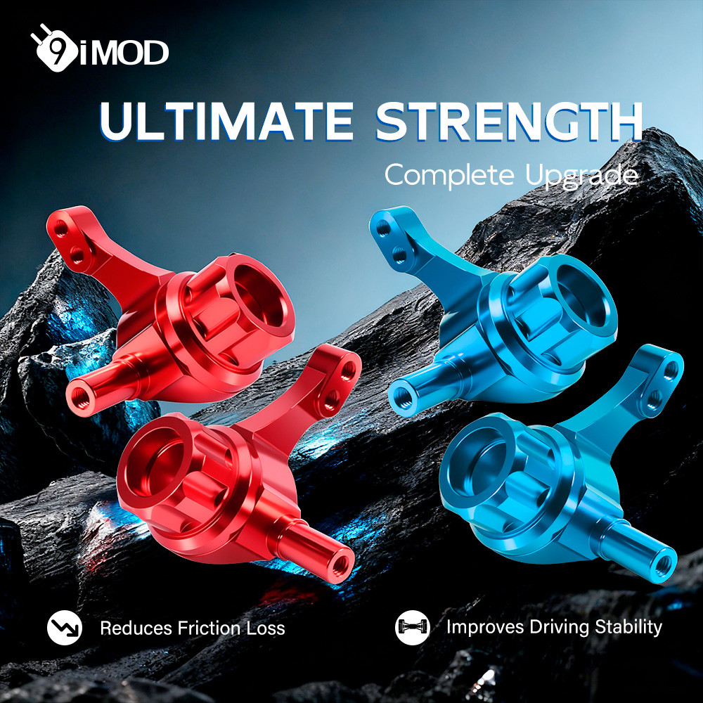 9IMOD Aluminum Front Steering Cups with Bearings for TT02 1:10 RC Touring Car Upgrade
