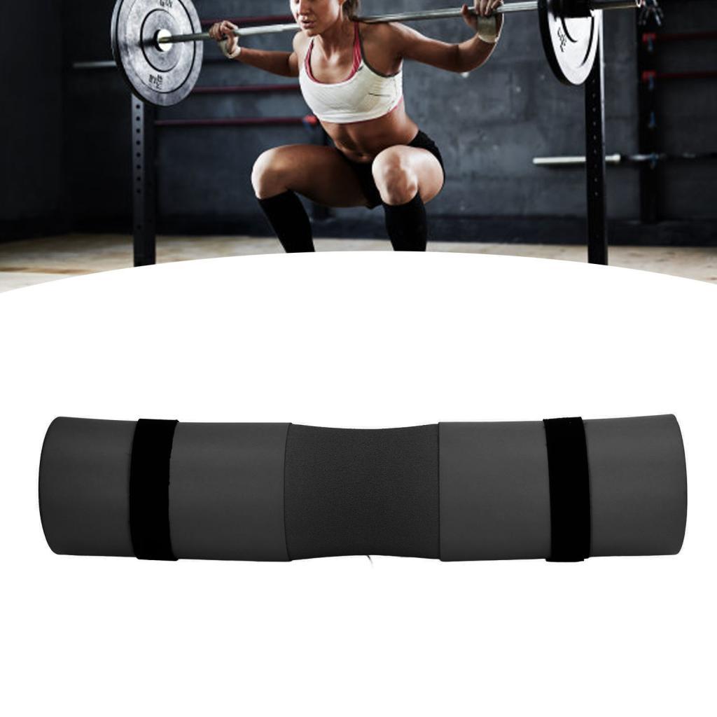 Squat Pad Barbell ไหล่สนับสนุน Hip Thrusts Lunges อุปกรณ์ฟิตเนสสีดํา (สีดํา)