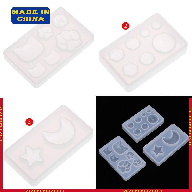 HIK จี้เรขาคณิต Mould แม่พิมพ์ซิลิโคนคริสตัลอเนกประสงค์เครื่องประดับทําเครื่องมือ