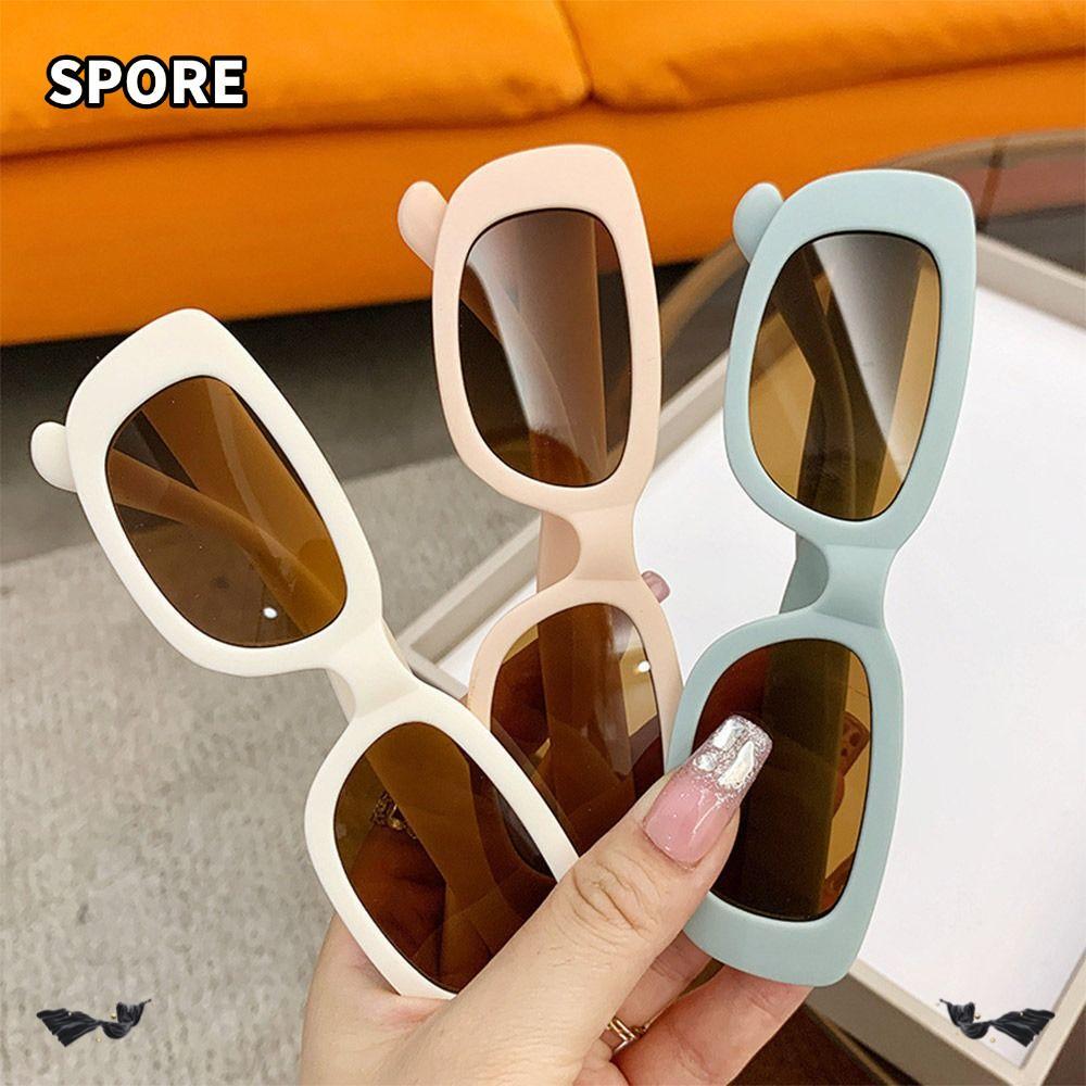 SPIORE Kids Oval Frame Sun Glasses, Outdoor Sun Protection Childrens Square Glasses, Vintage Summer 