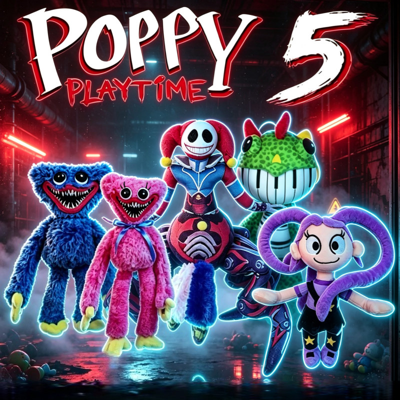 ตุ๊กตา Poppy Playtime ตุ๊กตา Huggy Wuggy 40cm นุ่มฟู สะสมและตกแต่งห้องได้ ของขวัญคนรักเกม ตุ๊กตาขนนุ่ม