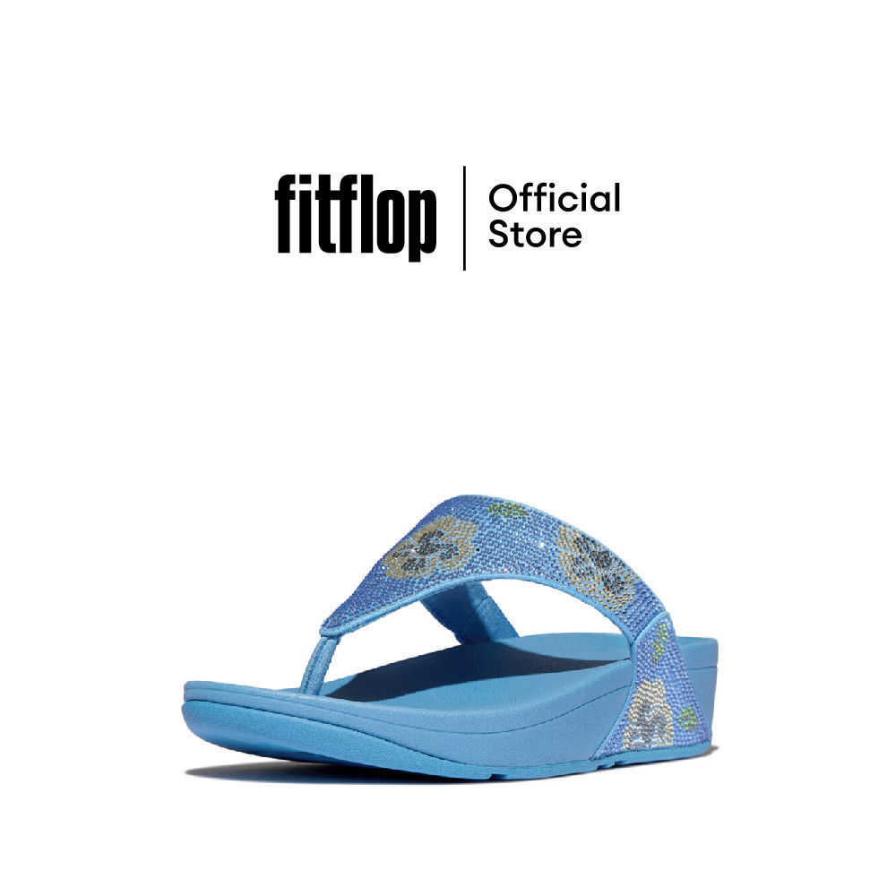 FITFLOP LULU X PHANNAPAST PANSY PARADISO รองเท้าแตะแบบหูหนีบผู้หญิง รุ่น Y1B-D42 สี BLUE