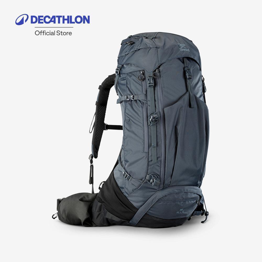 Decathlon Men'S Trekking Backpack 50+10 L เป้สะพายหลังผู้ชายสำหรับเทรคกิ้ง ขนาด 50+10 ลิตรรุ่น Mt500 Air - Black
