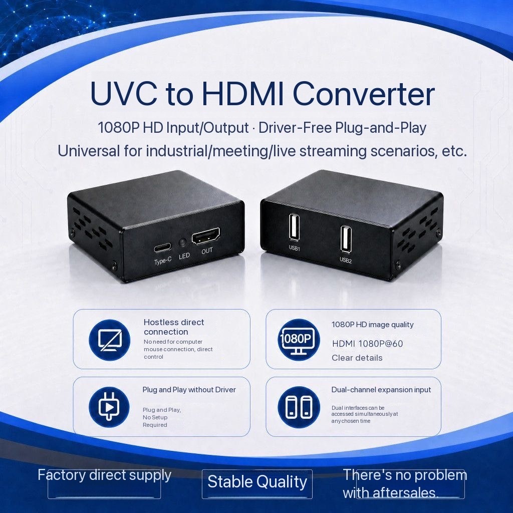 1080 P UVC USB กล้อง HDMI Video Converter สําหรับ DJI Pocket3/4/4 P/4 PRO Insta360 TO TV Monitor สตร