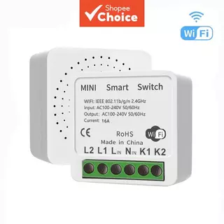 สวิตช์อัจฉริยะทํางานร่วมกับ Tuya Switch 16A Mini DIY ไฟ LED รองรับแอพชีวิตอัจฉริยะทํางานร่วมกับ Google Home