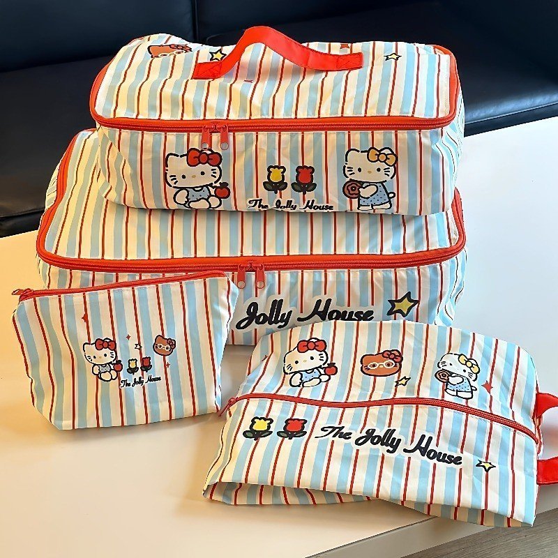Mishilei طقم حقائب تنظيم السفر Hello Kitty (4 قطع) — صورة 7