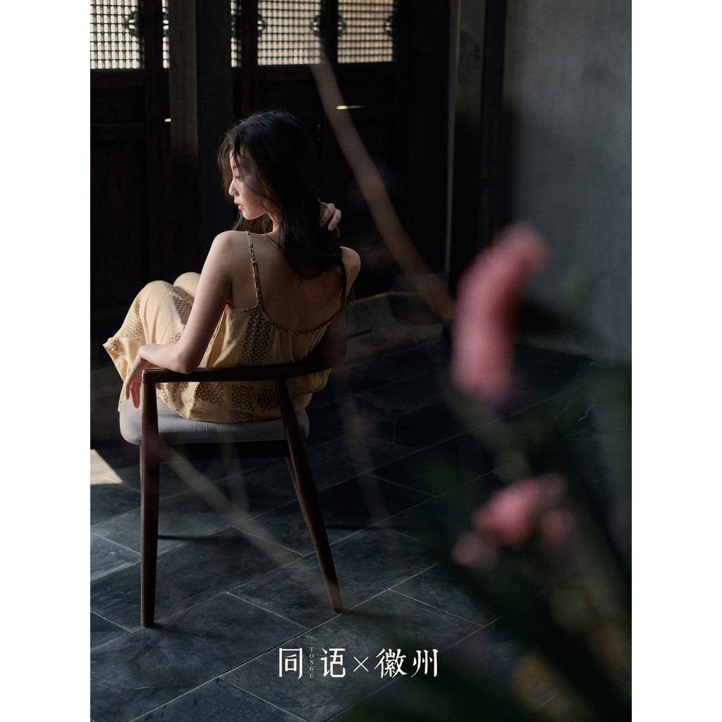 Symphony {Hae Xin Yuhui} ชุดนอนผ้าฝ้ายทอนุ่มสําหรับฤดูร้อนของผู้หญิง Homewear เซ็กซี่สายเอี๊ยมกางเกง