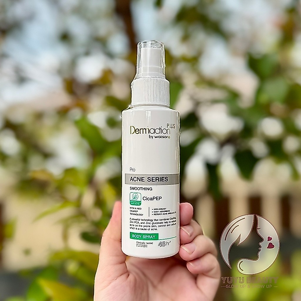Dermaction Plus by Watsons Pro Acne Series Smoothing Body Spray 100ml.