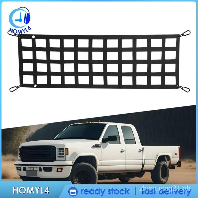 [Homyl4] Cargo Securement Net รถกระบะรถบรรทุก Tailgate Net สําหรับ RV SUV แร็คหลังคา ATV STQT SNZU S