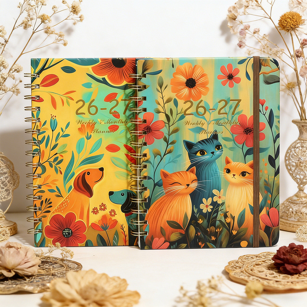 Notebook2027 Planner Coil Notebook High-Value Schedule Book A5 Calendar การปรับแต่งหนังสือภาษาอังกฤษ