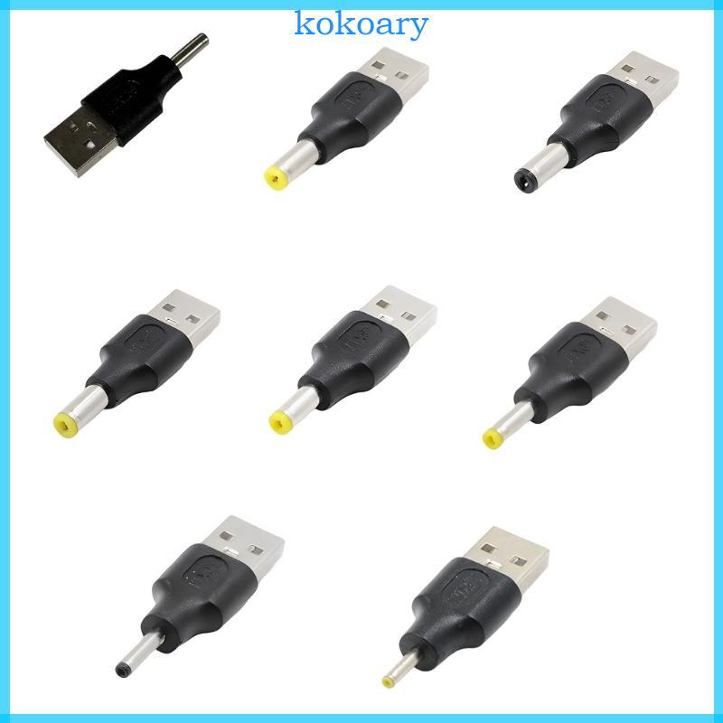 KOK USB to DC 5V อะแดปเตอร์ USB ชายกับ DC ชายแจ็ค Converter USB to DC 2 5x0 7 มม.ปลั๊ก