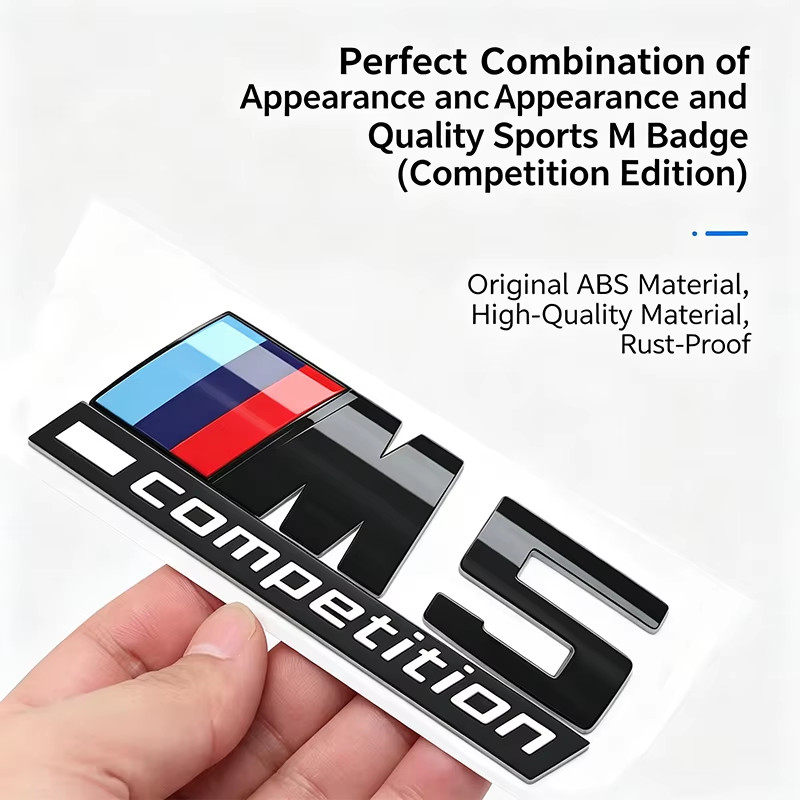 3D ABS M โลโก้รถด้านหลังป้ายสัญลักษณ์สติกเกอร์สําหรับ BMW M M1 M2 M3 M4 M5 M6 M7 M8 E46 E36 E34 F10 