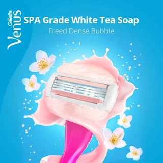Gillette Venus ผู้หญิงมีดโกนใบมีด 3 ชั้นพร้อมสบู่บาร์ Smooth Shaving Blade Lady Body Curve เปลี่ยนตลับหมึกเติม 3 ชิ้น