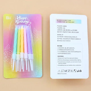 เทียนวันเกิดสีพาสเทล SN06 ยกกล่อง 50ชิ้น