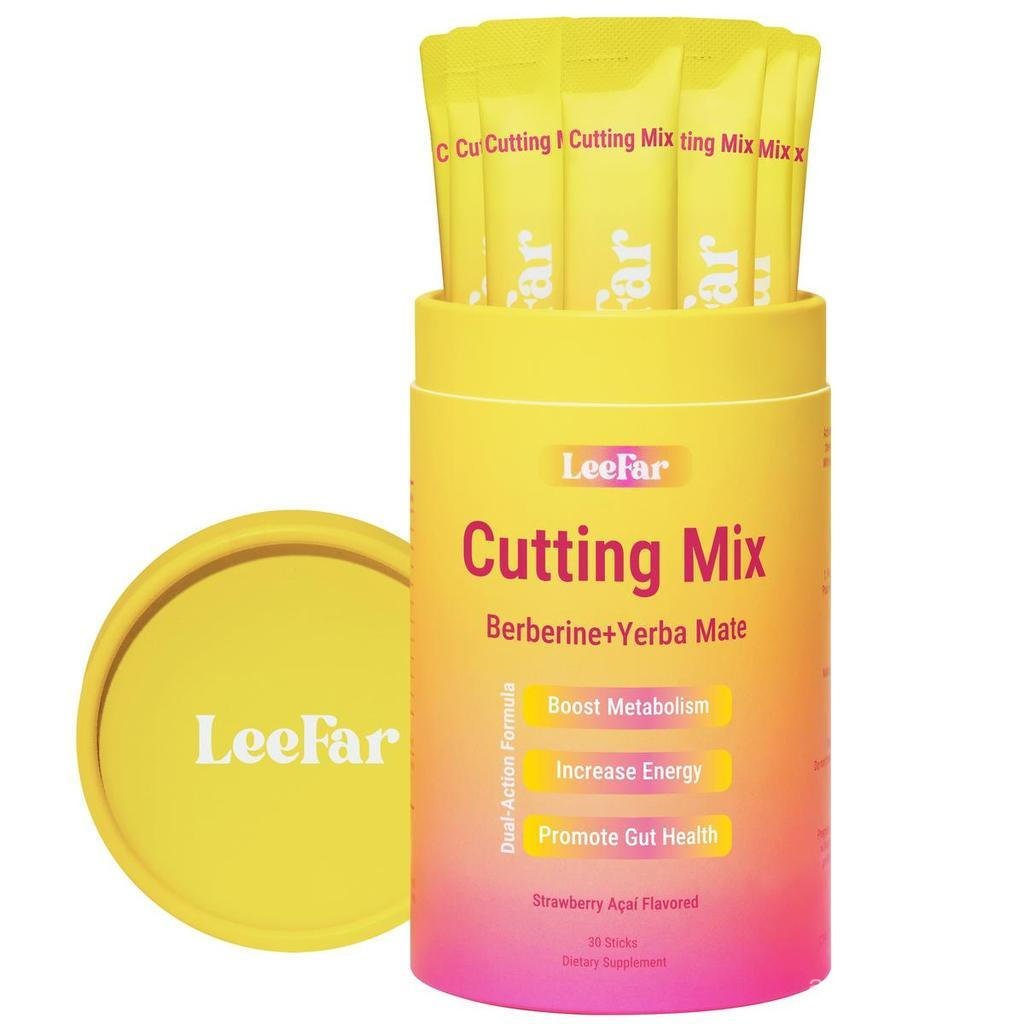ใหม่ LeeFar CuttingDrinkMix–Berberine,Chromium,5-,YerbaMate&|StrawberryAçavor–30Serving a4f