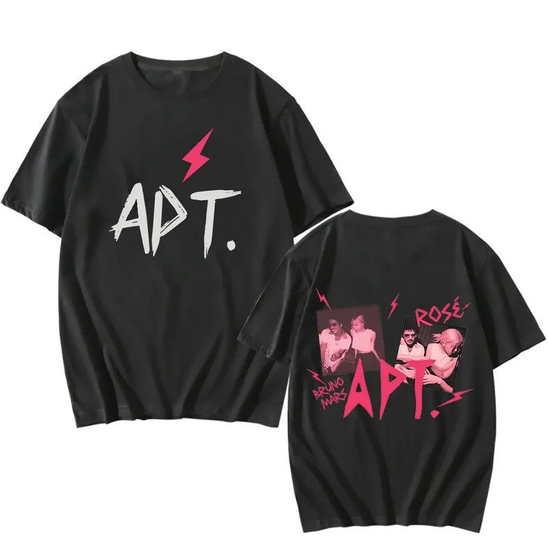 เสื้อยืด ROSÉ & Bruno Mars APT Song พิมพ์ลายกราฟิก ฮิปฮอป วินเทจ แขนสั้น ฮาราจูกุ เสื้อยืด ยูนิเซ็กซ