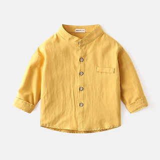 เสื้อเชิ้ตคอจีนเด็กผู้ชาย ใส่ออกงาน เสื้อผ้าเด็กผู้ชาย แขนยาว เท่ๆหล่อๆ🥳😘