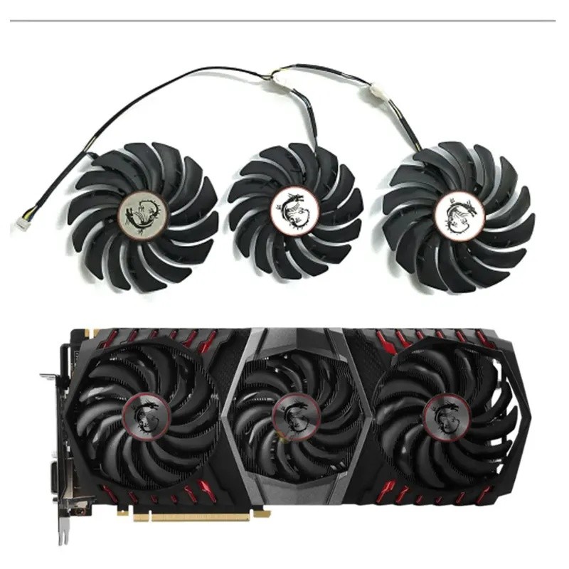 ใหม่ 85 มม.95 มม.4PIN PLD10010S12HH PLD09210S12HH GTX1080TI GPU พัดลมสําหรับ MSI GeForce GTX1080ti 1