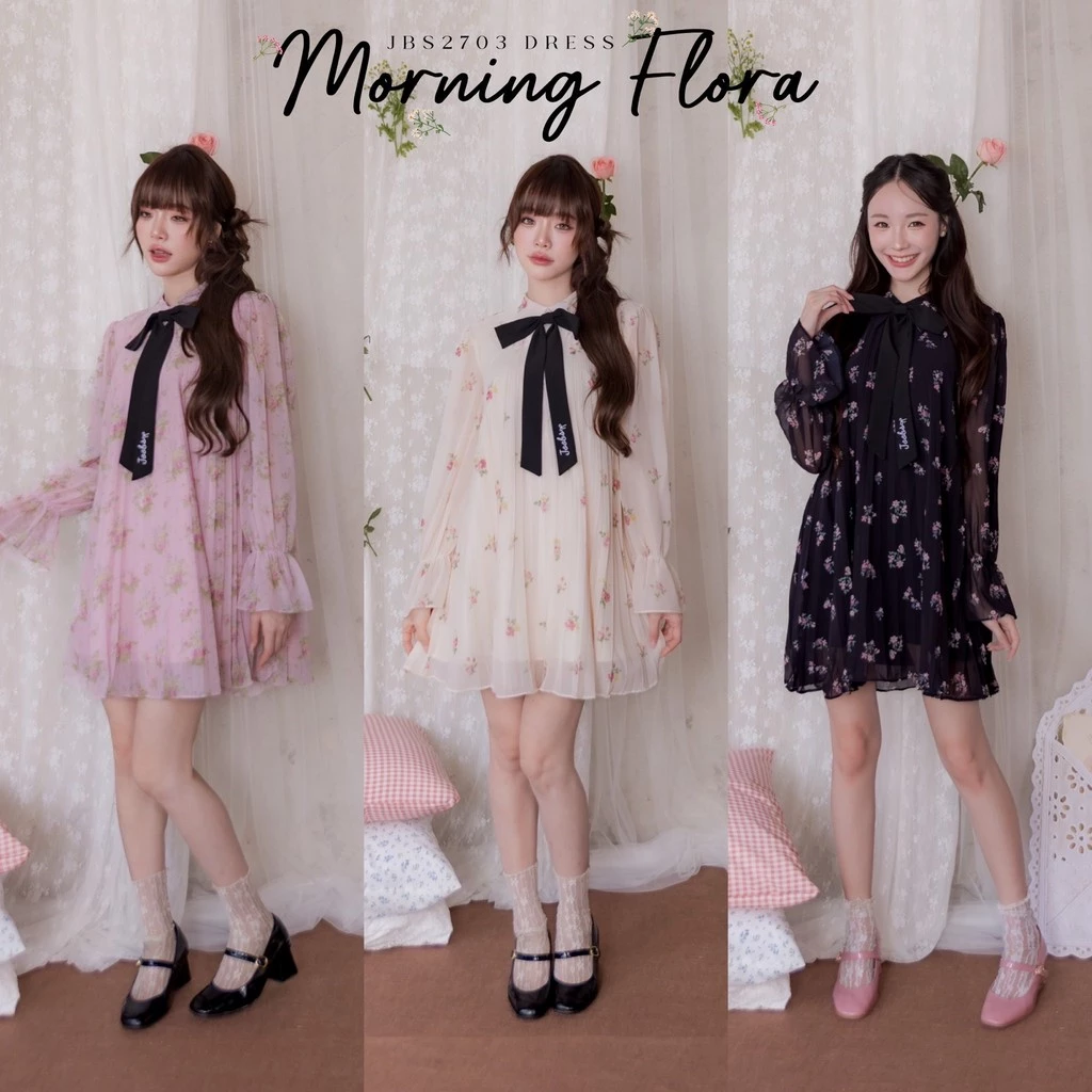 #JBS2703 Morning Flora Dress Joobs studio