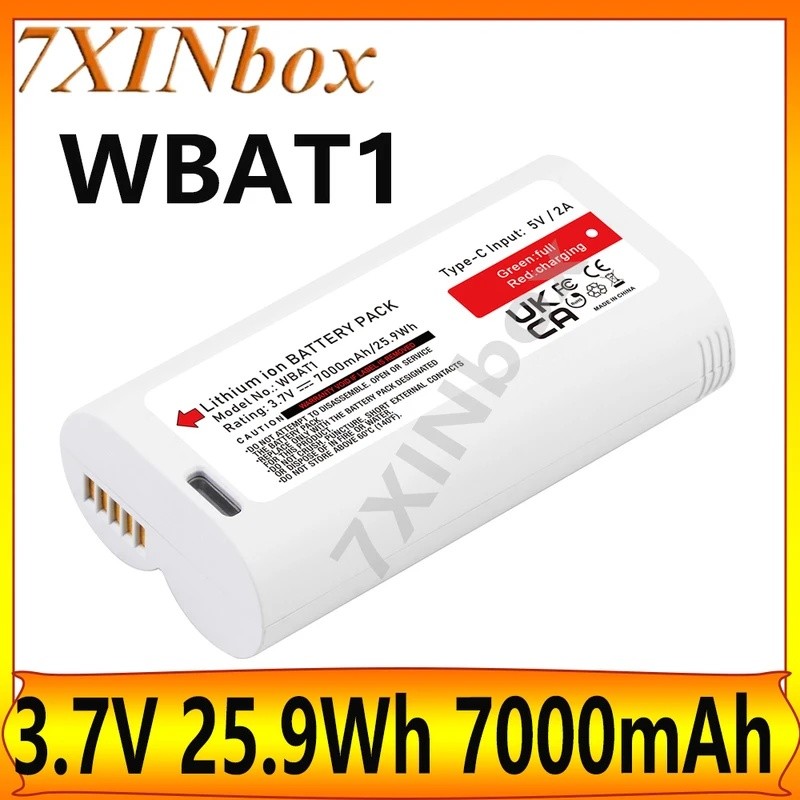 7XINbox 7000mAh WBAT1 แบตเตอรี่ทดแทนสําหรับกล้อง WYZE Cam Pro พร้อมสายชาร์จ USB