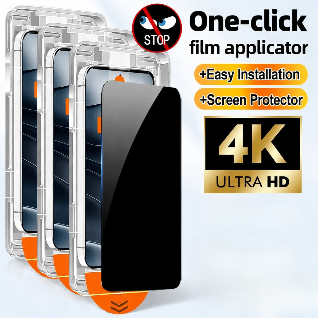 สําหรับ OPPO ค้นหา X5 X3 A3x A3 A1x A2x A1k A1 Lite 4G 5G One-Click ติดตั้งกระจกนิรภัย Anti-spy Film