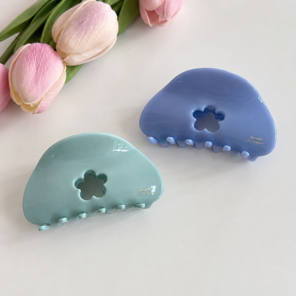 Simple All Build Hairclip ใหม่ Hollow ดอกไม้หวานขนาดเล็กสดผมหยิก Shark Hairclip เครื่องประดับผมหญิง — صورة 8