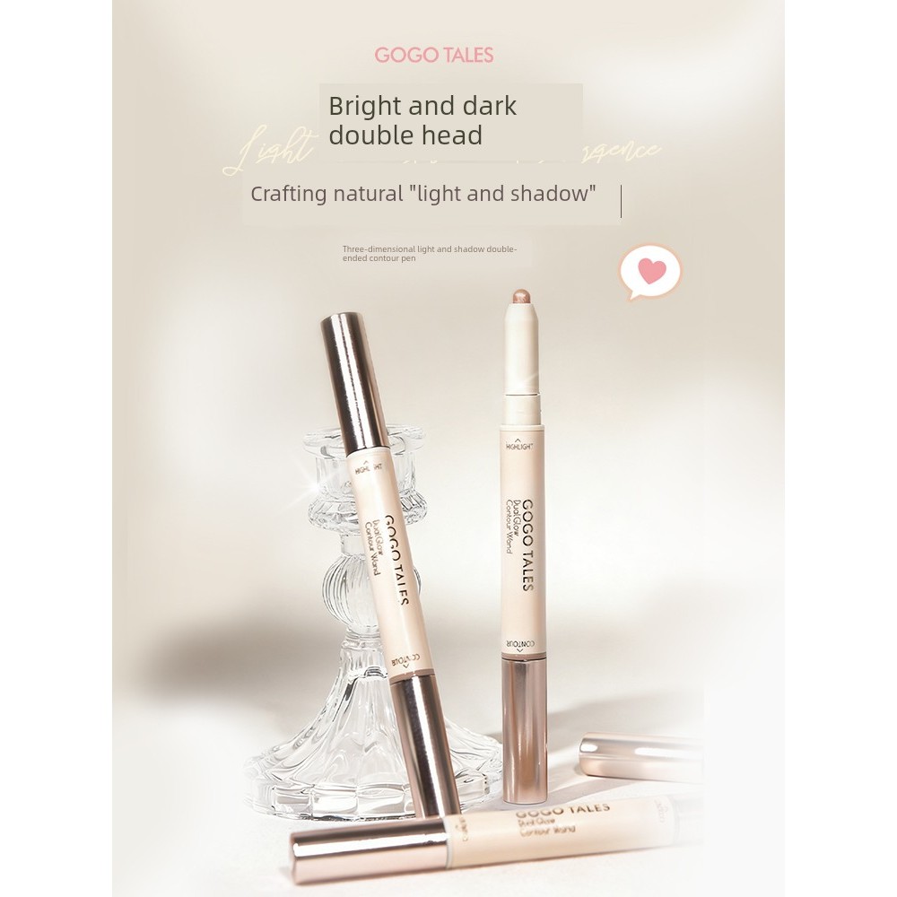 contour stick Gogotales gogotales สองสี Contouring Stick Shadow สามมิติ Face Brightening Natural Con