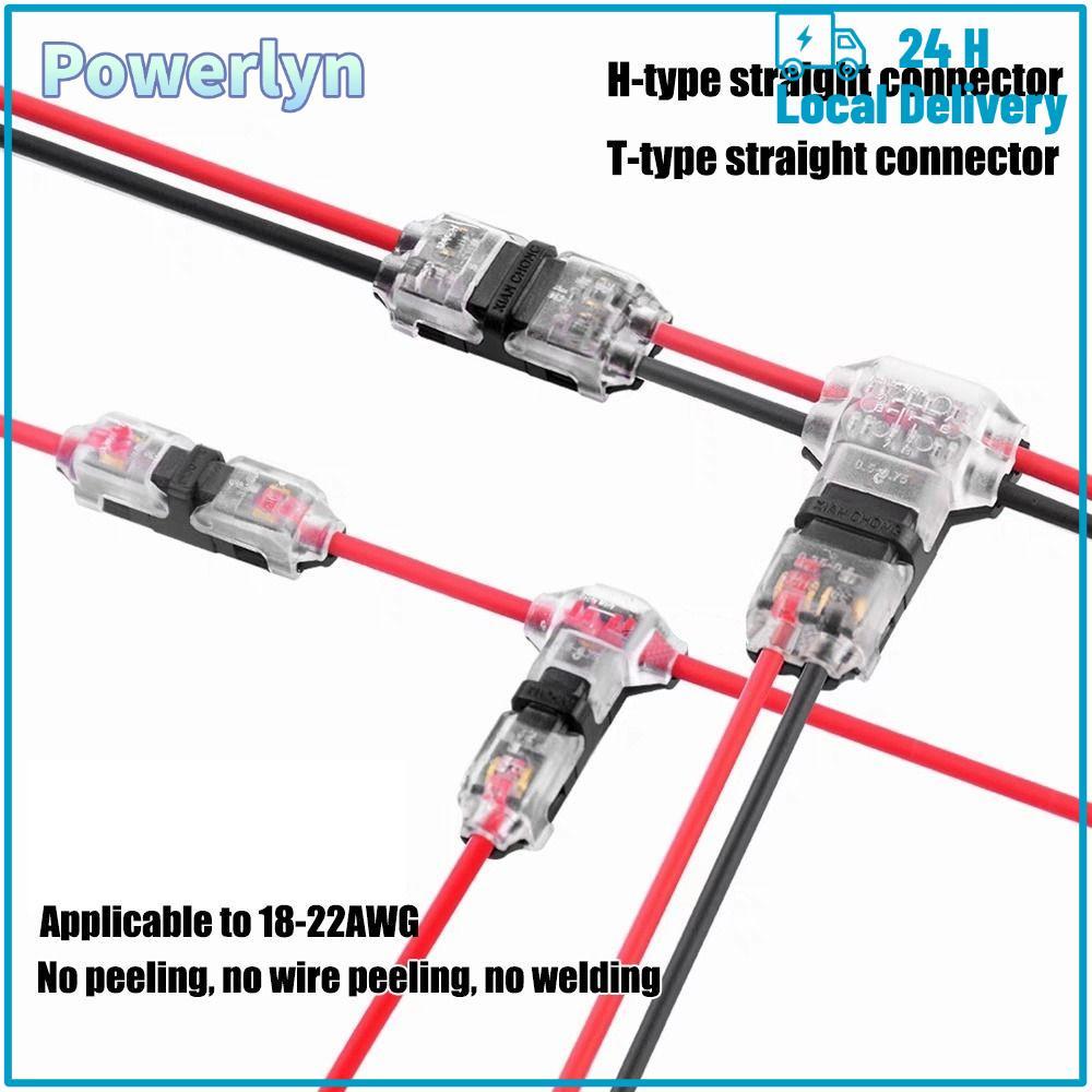 POWERLYN 1 ชิ้น Pluggable Wire Connector, สําหรับสายไฟรถตัวเชื่อมต่อสายไฟ Crimp, Quick Splice 8-22AW