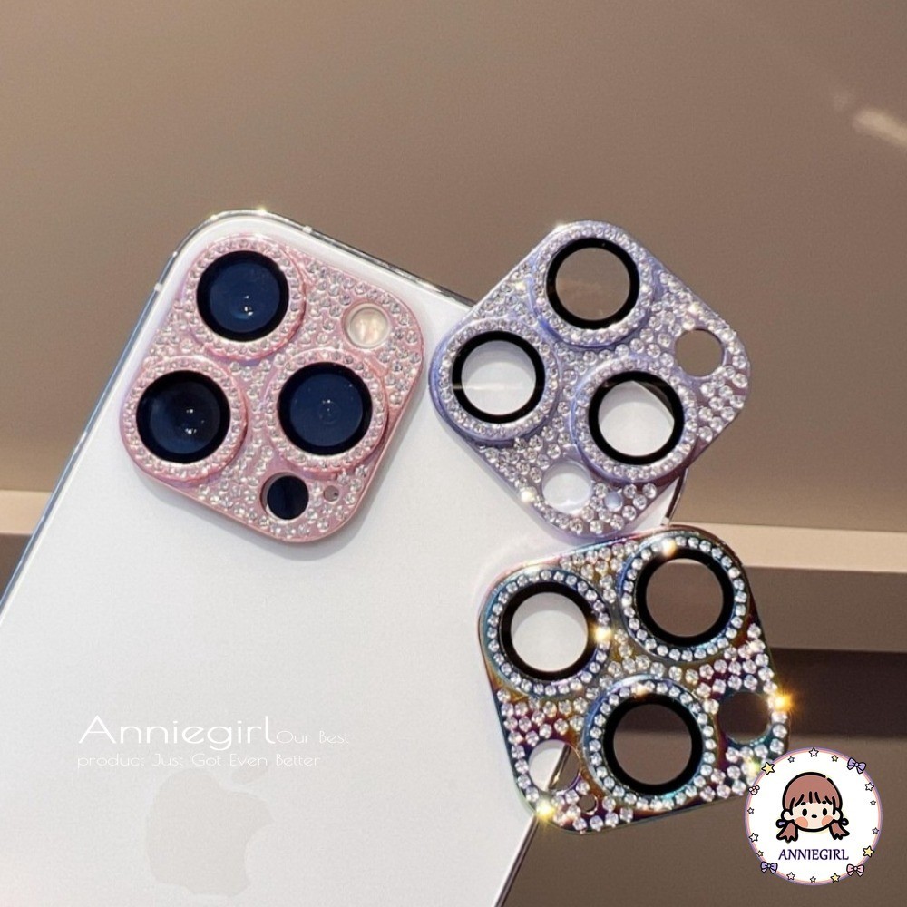 Luxry Glitter Full Diamond ตัวป้องกันเลนส์กล้องสําหรับ IPhone 17 Pro MAX 11 16 15 14 Pro Max 13Pro
