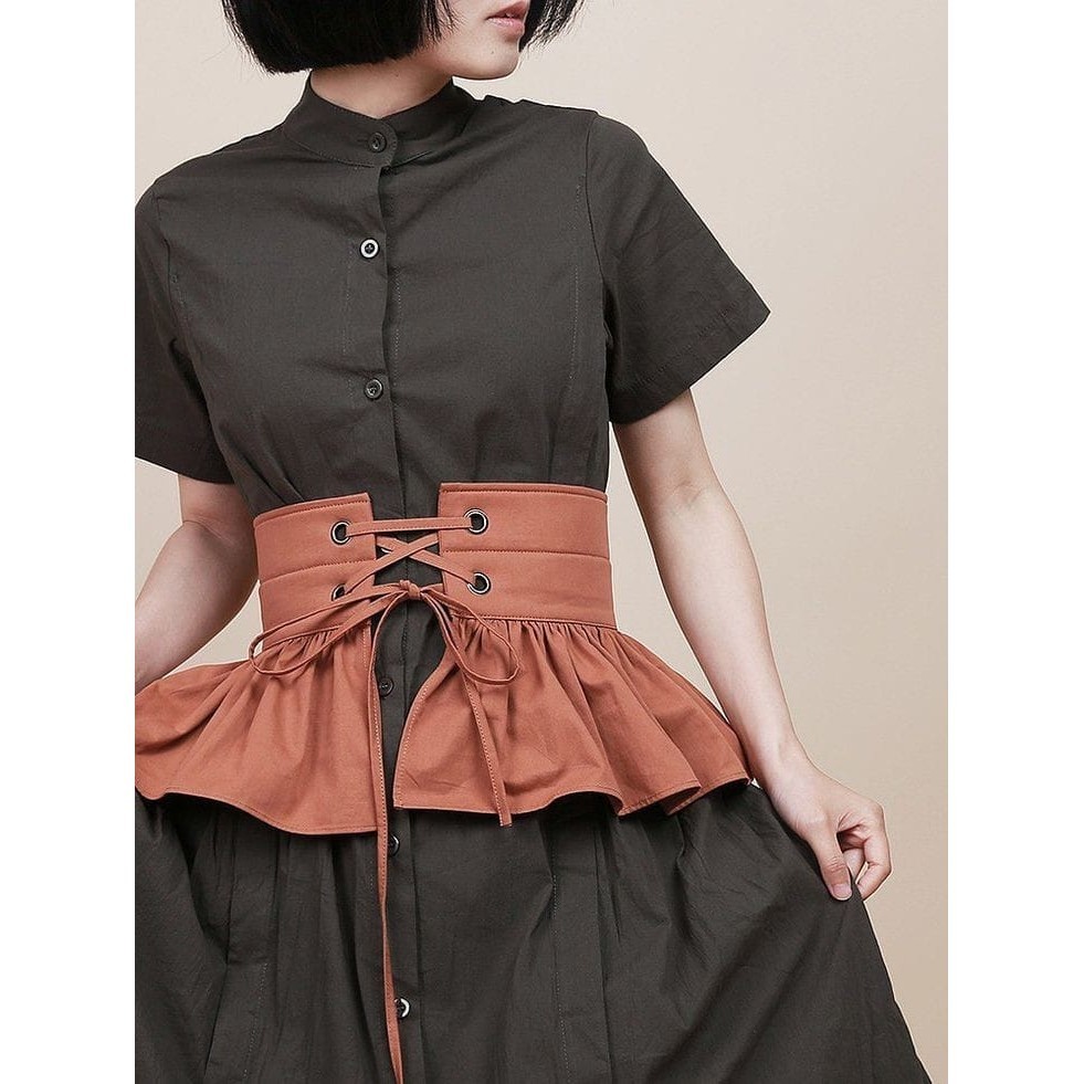 Obi belt ruffle เข็มขัดผู้หญิงใหม่ล่าสุด NB996