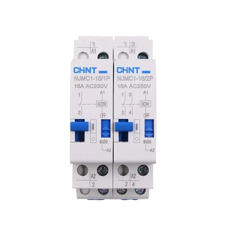 FZ CHNT NJMC1-16/1P 2P DC24V AC220V 16A Pulse Relay Impulse Relay NJMC1-16/2P ปลอกสายเคเบิล