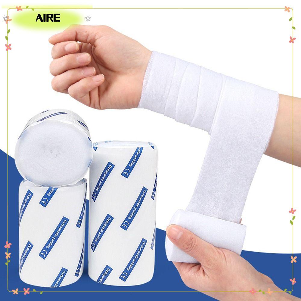 AIRE Cast Padding Wrap, Breathable Absorbent Undercast Padding Roll, Soft Cotton Gauze Roll