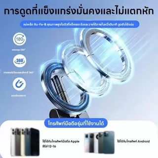 ล้างสต๊อก ที่วางโทรศัพท์แบบแม่เหล็ก หมุนได้ 360 องศา พับได้ ขาตั้งมือถือแบบยึดกับโต๊ะ แข็งแรงทนทาน ใช้งานง่าย