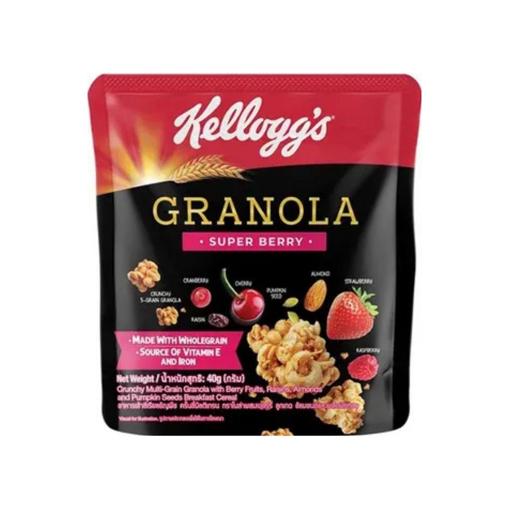 เคลล็อกส์ ซูเปอร์เบอร์รี่กราโนลา Kellogg’s Super Berry Granola 40g.