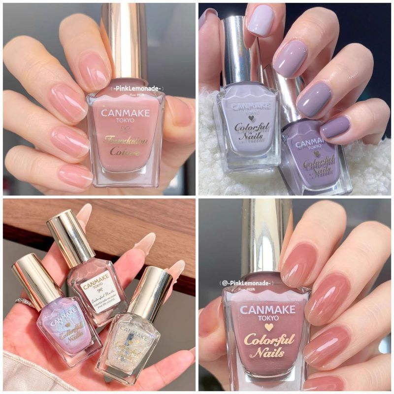 FC01 สต็อกพร้อม!ญี่ปุ่นญี่ปุ่น Canmake ยาทาเล็บ N70 Ida Cut Girl Macaron Nails FC06 เล็บไม่อบ 7/25/4