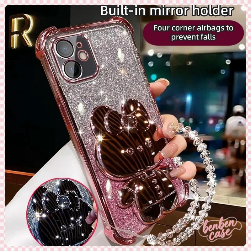 เคสโทรศัพท์Gradientชุบเงา Sling Glitter เคส For OPPO A93 A93 A5 PRO A54 A74 A79 RENO 11F 12 13 14 17