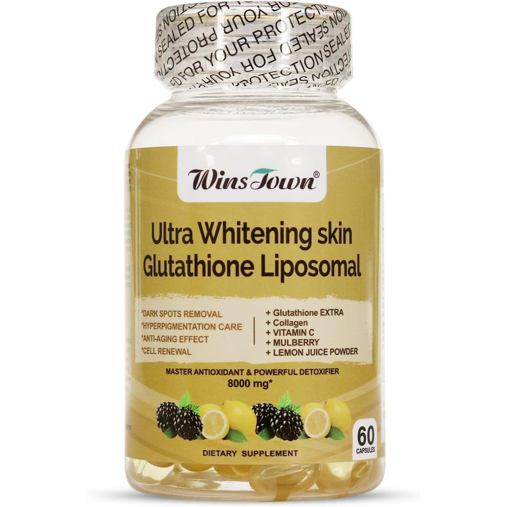 Super skin-brightening glutathione lipid soft capsules, อาหารเสริม Dark Spot Remover, Cell renewal, 