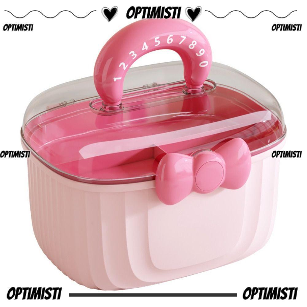 OPTIMISTI8E Jewellery Box, Bowknot Multi-layer Hairpin Storage Box, Cute Waterproof Hair Accessories