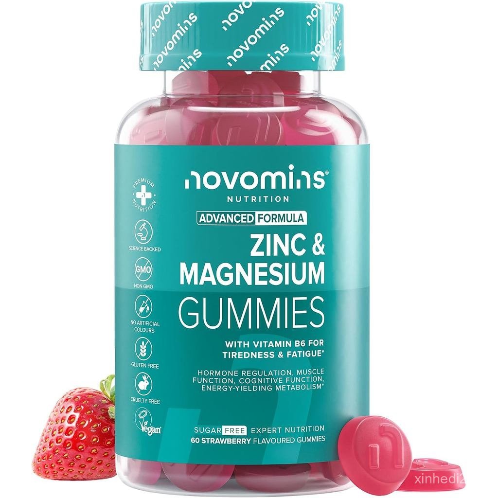 Zinc & Magnesium Sugar 60 s สําหรับผู้ชายและผู้หญิงกล้ามเนื้อ Bs & Energy พร้อม B6 Magnesium & Zinc 