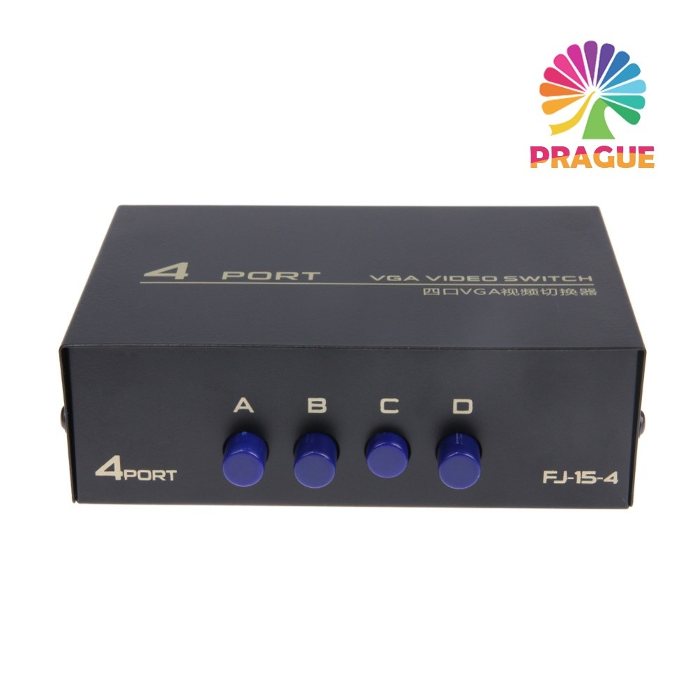 VGA Vedio Splitter 1 in 4 Out 4 PC ถึง 1 Monitor Switcher Box 130MHz Bandwidth